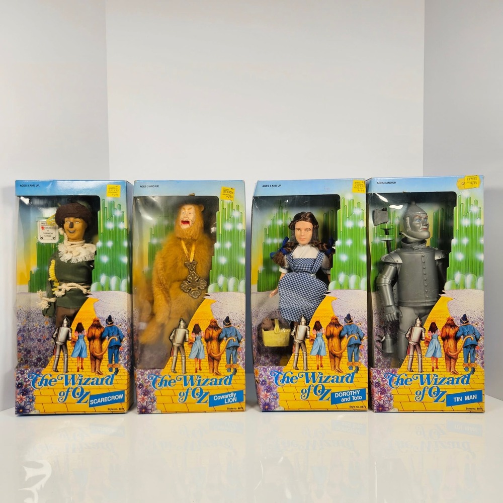 Vintage 1988 Wizard of Oz Multi Toys Figures Set Dorothy Lion Tin Man Scarecrow